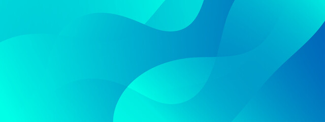 Fototapeta premium Modern abstract background featuring flowing liquid wave shapes in vibrant blue and cyan gradients