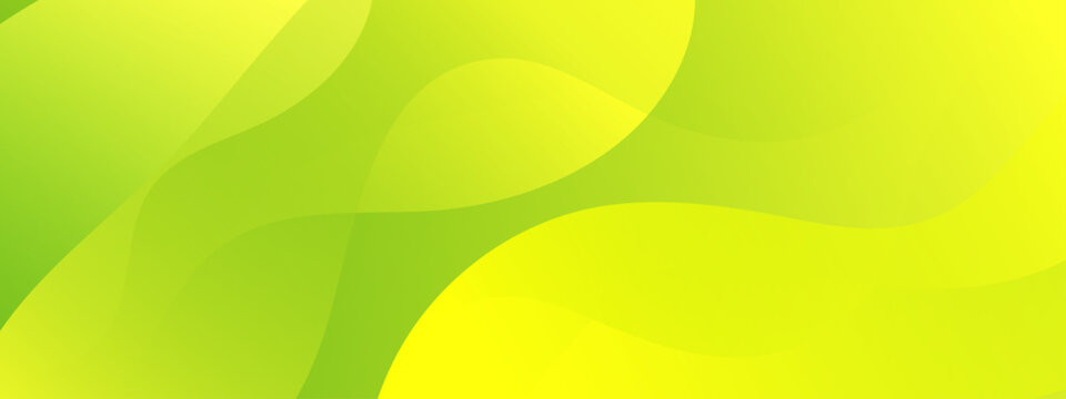 Vibrant abstract background with organic flowing shapes in lime green and yellow color tones