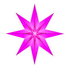 pink christmas star isolated on transparent background png