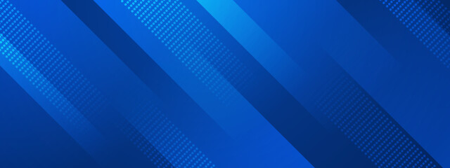 Sleek blue corporate background featuring diagonal stripes and geometric halftone dot patterns