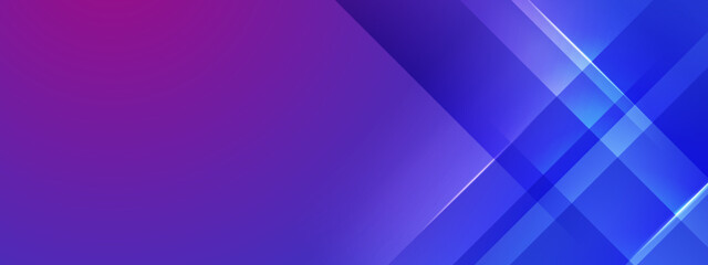 Obraz premium Abstract background with diagonal overlapping transparent stripes and light flares in blue and purple shades