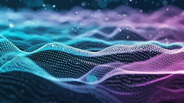 Futuristic digital wave technology background.