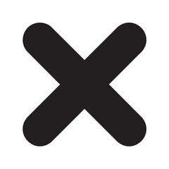 Fototapeta premium Cancel and Remove Symbol for UI and Web Design