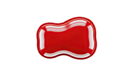 Glossy Red Abstract Shape