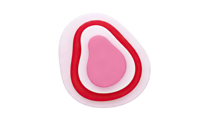 Abstract Organic Shapes in Pink and Red