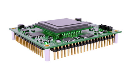 Advanced Multi-Chip Module with Integrated Circuitry and Pins