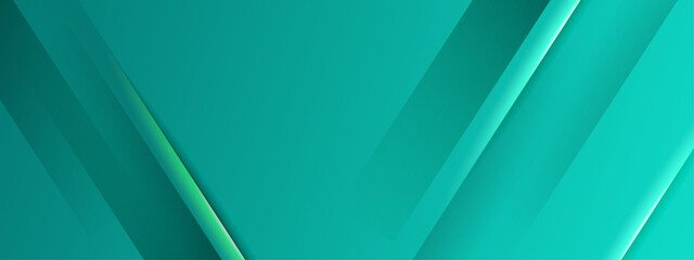 Professional teal green background with overlapping diagonal geometric layers © SyahCreation