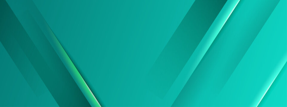 Professional teal green background with overlapping diagonal geometric layers