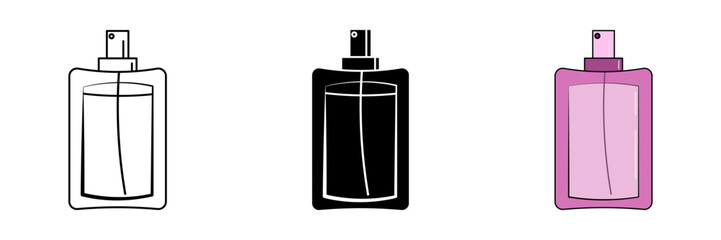 Perfume set simple icon on white background