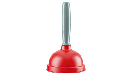 Red and gray plunger with clean design