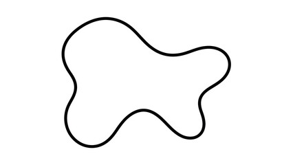 Obraz premium Simple black outline shape on white background