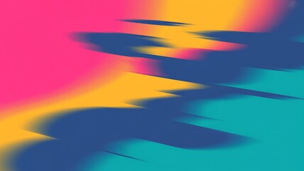 Abstract background with vibrant colorful jagged shapes in shades of pink yellow and teal