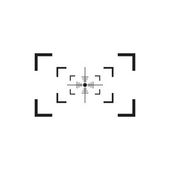 Sniper sight symbol Crosshair target logo vector