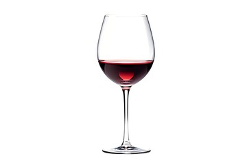 Single red wine glass