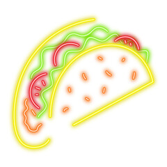 Glowing Neon Taco