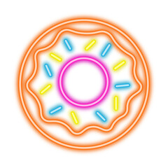 Modern Neon Glazed Donut