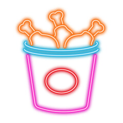 Neon Fried Chicken Bucket