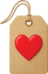 3D Gift Tag Heart
