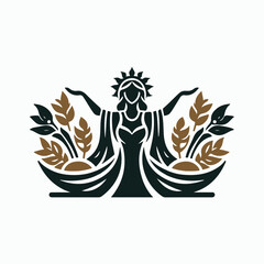 Fototapeta premium Harvest Goddess Logo