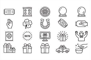 Luck Symbols and Reward Icons for Gamification UI Systems