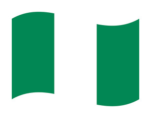 Waving flag of Nigeria national symbol of the West African country representing federal republic nation
