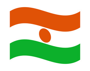 Waving flag of Niger national symbol of the West African country