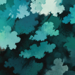 Obraz premium Abstract Teal Watercolor Texture Background for Creative Design