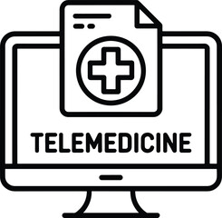 Obraz premium Telemedicine concept online medical consultation computer screen