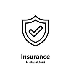 Shield with check mark symbol for security and protection services