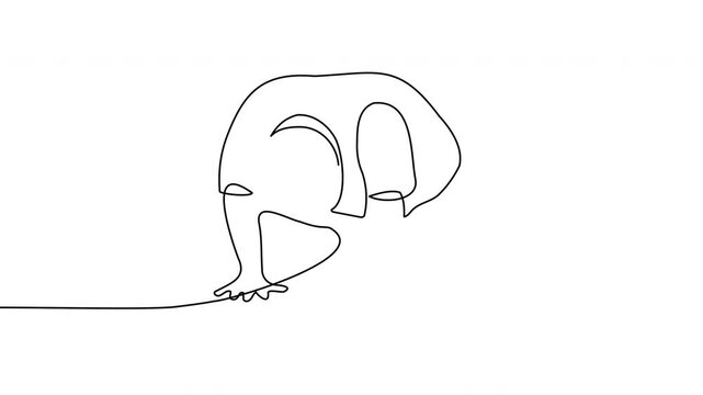 animation of a man bowed down on his knees and hands, expressing deep sorrow, exhaustion, or humble prayer on a white
