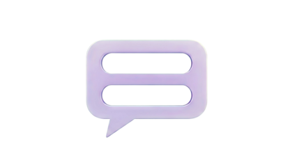 Purple 3D Speech Bubble Icon