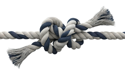 Tightly Knotted Rope with Frayed Ends