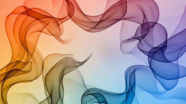 A vibrant abstract image of colorful smoke swirling in the air