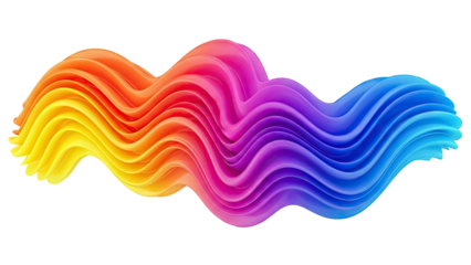 Colorful Wavy Abstract Form