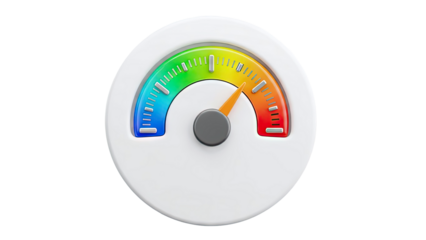 Speedometer with color-coded gauge