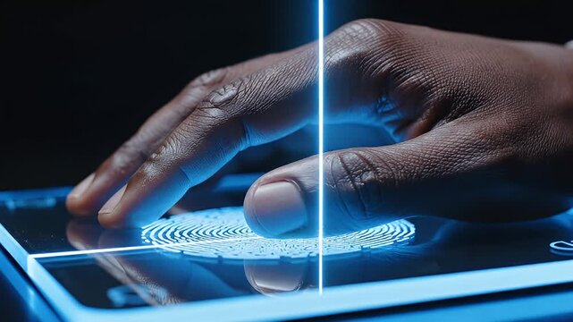 Futuristic Touchscreen Technology in Action.