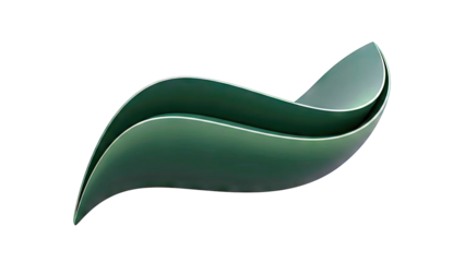 Abstract Green Swirl Shape