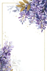 Soft watercolor floral corner frame