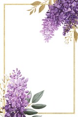 Soft watercolor floral corner frame
