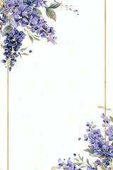 Soft watercolor floral corner frame