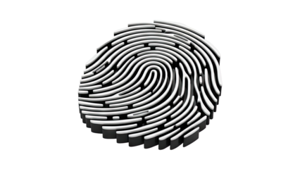 3D Stylized Fingerprint Icon
