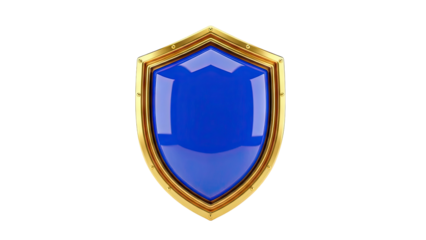 Golden Blue Shield Emblem