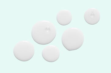 A skin serum or cosmetic cream or a sample of shampoo or body gel