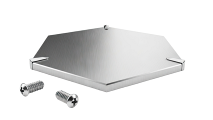 Brushed Metal Corner Bracket with Screws