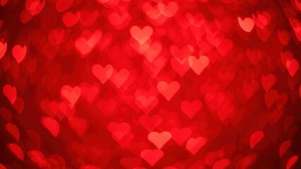 Red heart shaped bokeh lights background hearts 1
