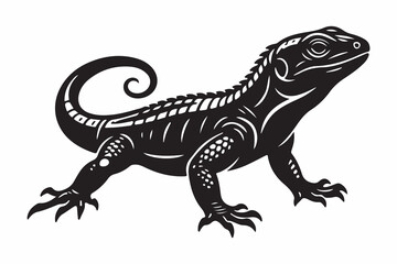 Obraz premium Lizard silhouette