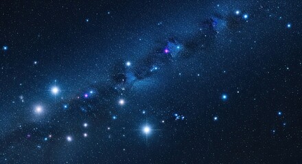 Starry Night Sky with Milky Way Galaxy