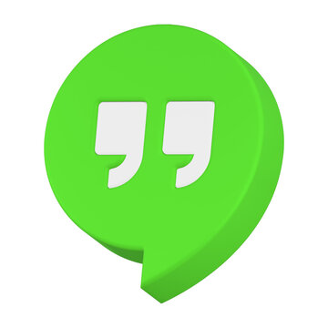 google hangout icon 3d render green color