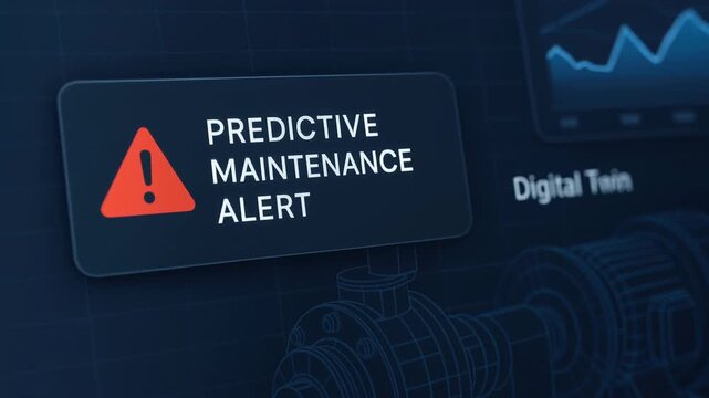 Next gen engineering solution simulation digital twin predictive maintenance alert warning dashboard interface for industrial machine and pump