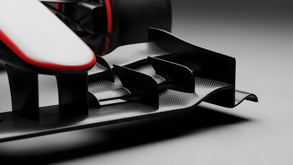 Obraz premium A close-up view of a sleek, modern carbon fiber car part